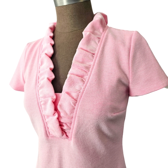Lilly Pulitzer Tisbury Shift Dress Prosecco Pink Lucky Catch Stripe Sz Small - Picture 4 of 16